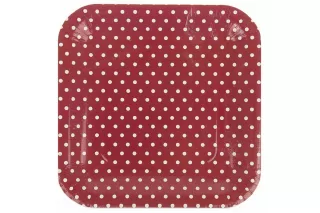 Тарелки красные Горошек (6 шт.) Тарелки красные Горошек (6 шт.)