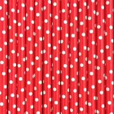 Трубочки Красные горошек (12 шт.) Трубочки Красные горошек (12 шт.)