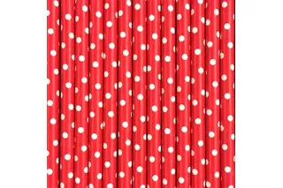 Трубочки Красные горошек (12 шт.) Трубочки Красные горошек (12 шт.)