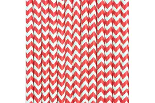 Трубочки Красные шеврон (12 шт.) Трубочки Красные шеврон (12 шт.)