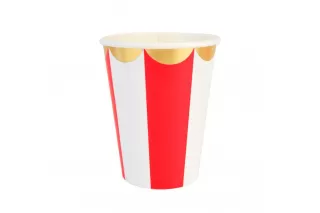 Стаканы красные Полоска (6 шт.) Стаканы красные Полоска (6 шт.)