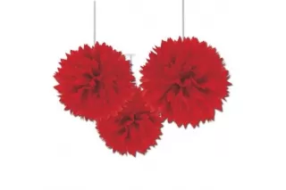 Шар пушистый красный 40 см (3 шт.) Шар пушистый красный 40 см (3 шт.)