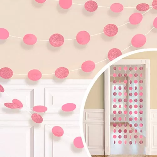 Гирлянда «Круги» розовая