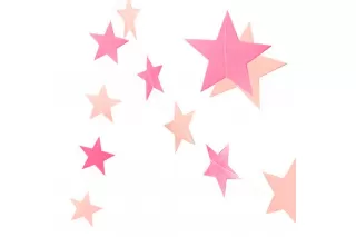 Гирлянда Звезды розовые