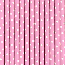 Трубочки Розовый горошек (12 шт.) Трубочки Розовый горошек (12 шт.)