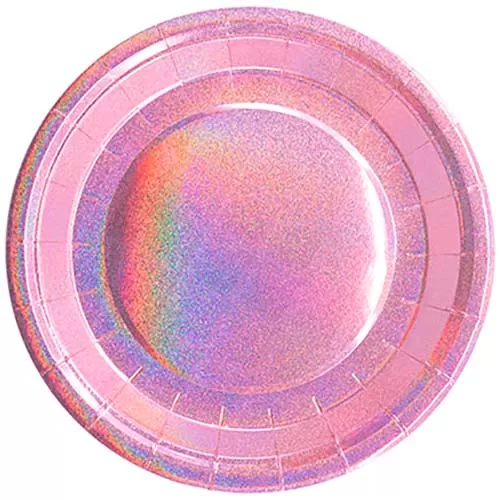 Тарелки розовые голографические (6 шт.) Тарелки розовые голографические (6 шт.)