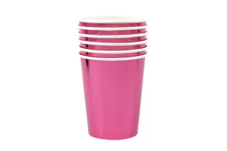 Стаканы розовые фольгированные (6 шт.) Стаканы розовые фольгированные (6 шт.)