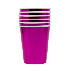 Стаканы фуксия фольгированные (6 шт.) Стаканы фуксия фольгированные (6 шт.)