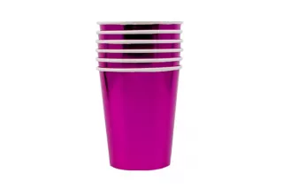 Стаканы фуксия фольгированные (6 шт.) Стаканы фуксия фольгированные (6 шт.)