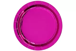 Тарелки фуксия фольгированные (6 шт.) Тарелки фуксия фольгированные (6 шт.)