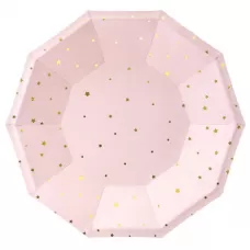 Тарелки розовые с золотыми звездами (6 шт.) Тарелки розовые с золотыми звездами (6 шт.)