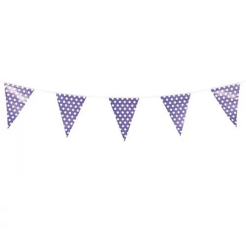 Флажки фиолетовые Горошек