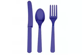Столовые приборы фиолетовые (3х8 шт.) Столовые приборы фиолетовые (3х8 шт.)