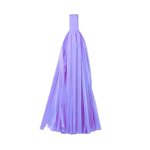 Гирлянда тассел для праздника сиреневая, 12 кисточек