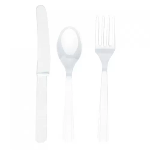 Столовые приборы белые (24 шт.) Столовые приборы белые (24 шт.)