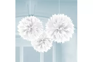 Шар пушистый белый 40 см (3 шт.) Шар пушистый белый 40 см (3 шт.)