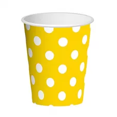 Стаканы желтые Горошек (6 шт.)