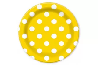 Тарелки желтые Горошек (6 шт.) Тарелки желтые Горошек (6 шт.)