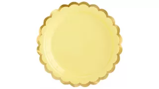 Тарелки желтые с золотой каймой (6 шт.)