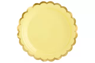 Тарелки желтые с золотой каймой (6 шт.) Тарелки желтые с золотой каймой (6 шт.)