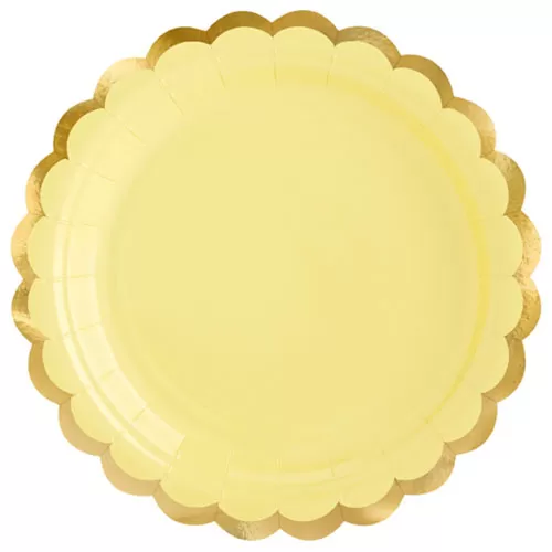 Тарелки желтые с золотой каймой (6 шт.) Тарелки желтые с золотой каймой (6 шт.)