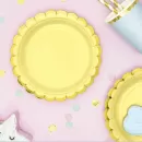 Тарелки желтые с золотой каймой (6 шт.) Тарелки желтые с золотой каймой (6 шт.)