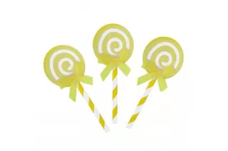Топперы «Карамелька» желтые Топперы «Карамелька» желтые