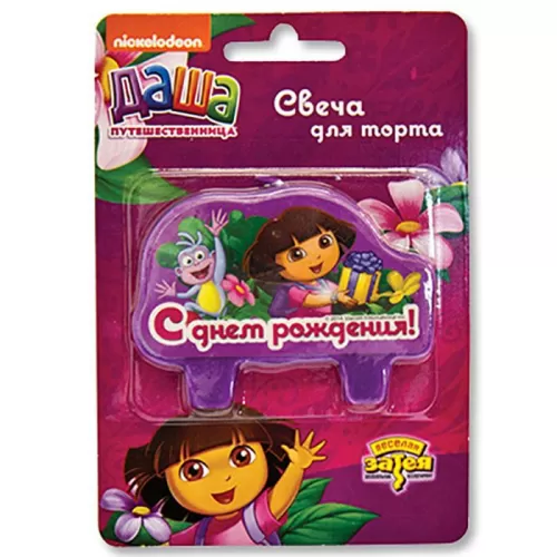 Свеча для торта «Даша-путешественница» Свеча для торта «Даша-путешественница»