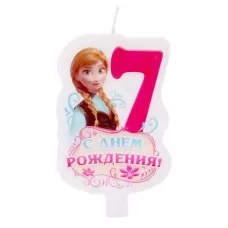 Свеча Холодное сердце «Цифра 7»  Свеча Холодное сердце «Цифра 7»