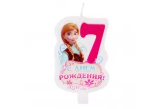 Свеча Холодное сердце «Цифра 7»  Свеча Холодное сердце «Цифра 7»