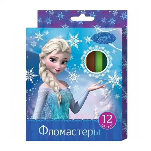 Фломастеры «Холодное сердце» (12 цветов) Фломастеры «Холодное сердце» (12 цветов)