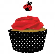 Формы и пики для кексов «Божья коровка» (12 шт.)