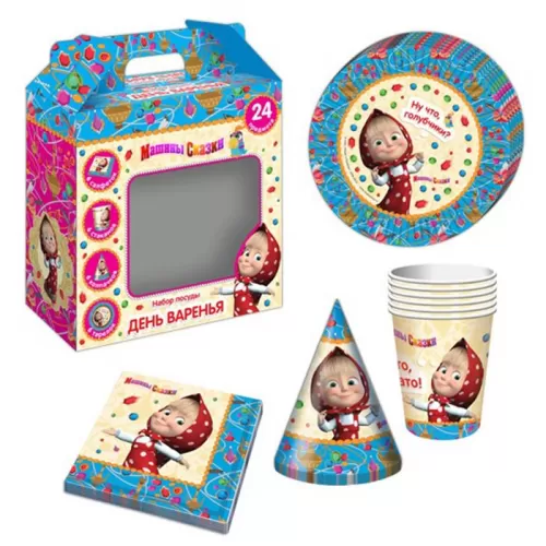 Набор для праздника «Маша и медведь», 24 предмета Набор для праздника «Маша и медведь», 24 предмета