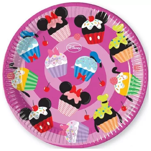 Тарелки одноразовые Микки сладости 23 см (8 шт.)