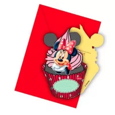 Приглашения в конвертах «Минни Маус», 6 шт.