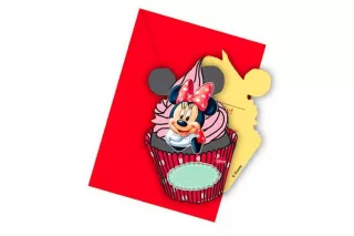 Приглашения в конвертах «Минни Маус», 6 шт. Приглашения в конвертах «Минни Маус», 6 шт.