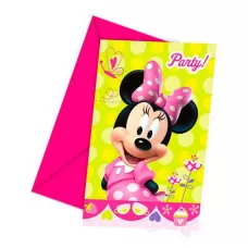 Приглашения в конвертах Стильная Минни (6 шт.)