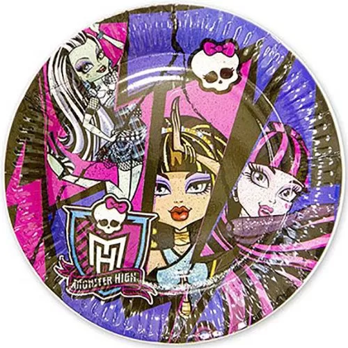 Тарелки одноразовые Монстр Хай (10 шт.) Тарелки одноразовые Монстр Хай (10 шт.)