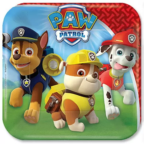 Тарелки одноразовые квадратные Щенячий патруль, 17 см (8 шт.) Тарелки одноразовые квадратные Щенячий патруль, 17 см (8 шт.)
