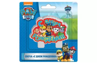 Свеча «Щенячий патруль» с Днем рождения Свеча «Щенячий патруль» с Днем рождения