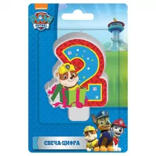 Свеча Цифра 2 Щенячий патруль Свеча Цифра 2 Щенячий патруль