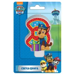 Свеча Цифра 3 Щенячий патруль Свеча Цифра 3 Щенячий патруль