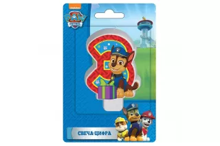 Свеча Цифра 3 Щенячий патруль Свеча Цифра 3 Щенячий патруль