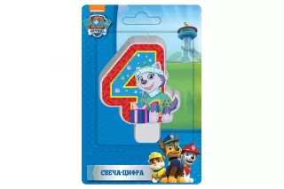 Свеча Цифра 4 Щенячий патруль Свеча Цифра 4 Щенячий патруль