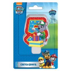 Свеча Цифра 5 Щенячий патруль Свеча Цифра 5 Щенячий патруль