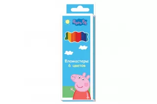 Фломастеры «Свинка Пеппа» 6 цветов Фломастеры «Свинка Пеппа» 6 цветов