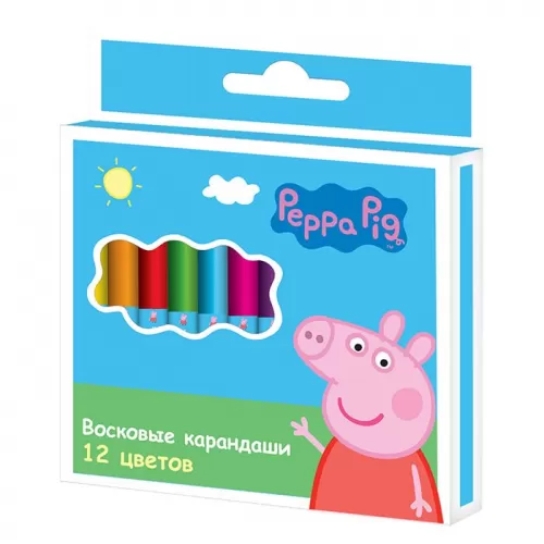 Восковые карандаши «Свинка Пеппа» (Peppa Pig), 8 шт.