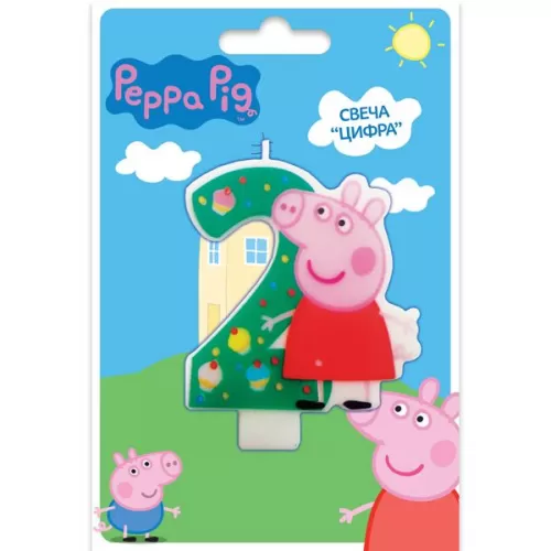 Свеча цифра 2 «Свинка Пеппа» (Peppa Pig) Свеча цифра 2 «Свинка Пеппа» (Peppa Pig)