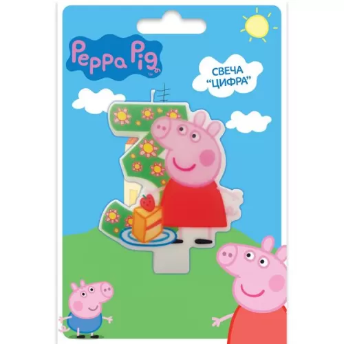 Свеча цифра 3 «Свинка Пеппа» (Peppa Pig) Свеча цифра 3 «Свинка Пеппа» (Peppa Pig)