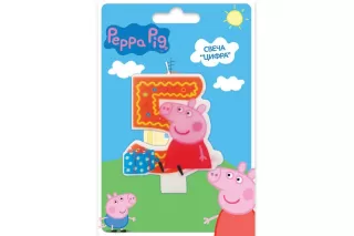 Свеча Цифра 5 Свинка Пеппа Свеча Цифра 5 Свинка Пеппа